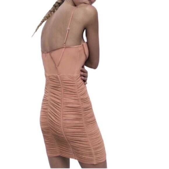 Zara Ruched Mini Body-con Rose Pink
Dress(Size Small) - Picture 2 of 10